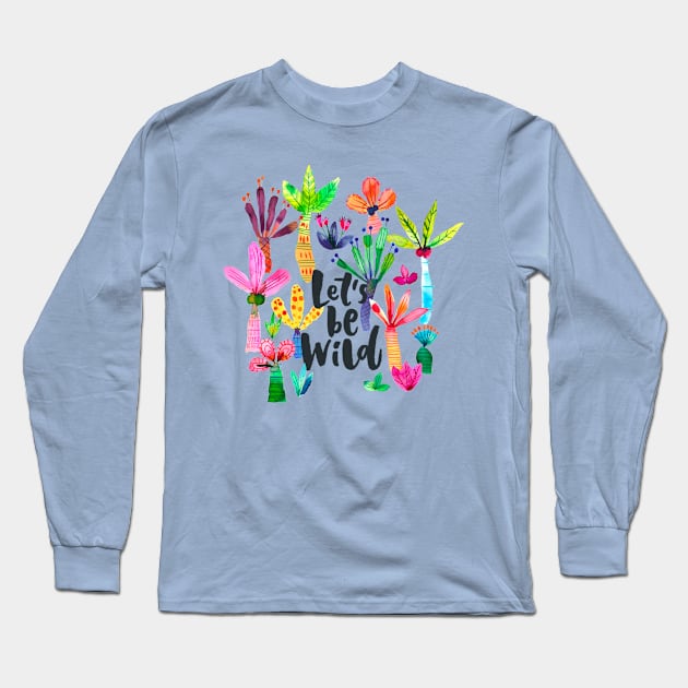 Wild Tropical Palms Garden Long Sleeve T-Shirt by ninoladesign